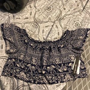 Crop top off the shoulder